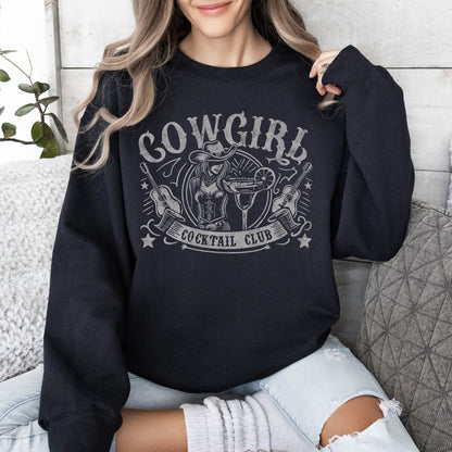 Cowgirl Cocktail Club, Western, Country Sweatshirt