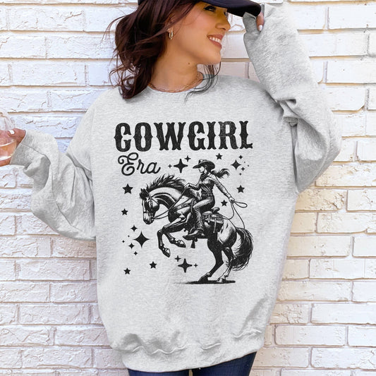 Cowgirl Era, Horse, Stars, Retro, Western, Country Sweatshirt