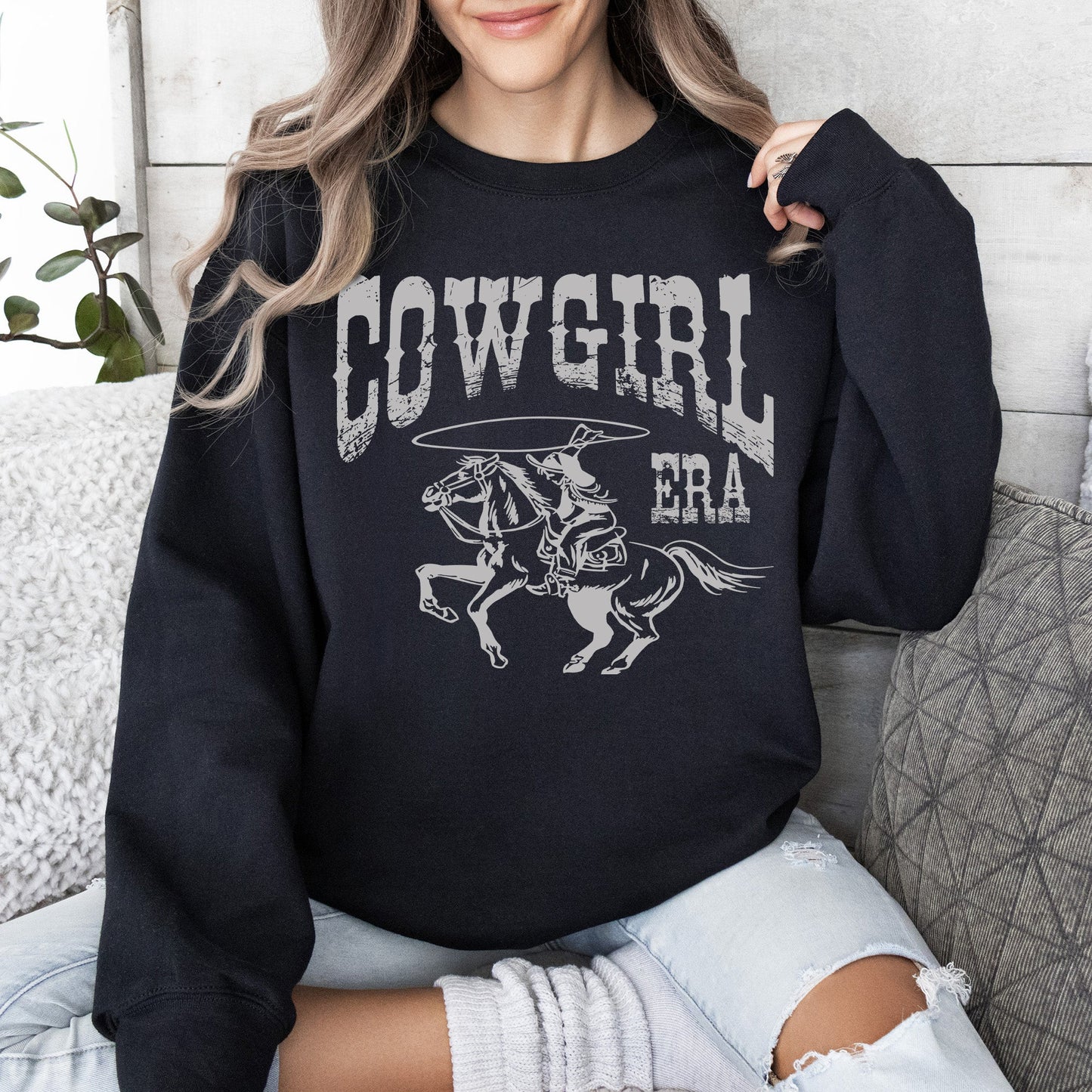 Cowgirl Era, Rodeo, Western, Country, Horse Sweatshirt