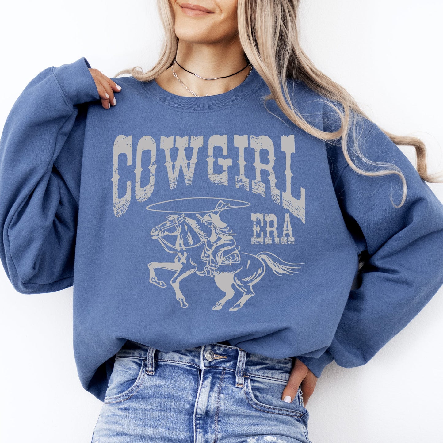Cowgirl Era, Rodeo, Western, Country, Horse Sweatshirt