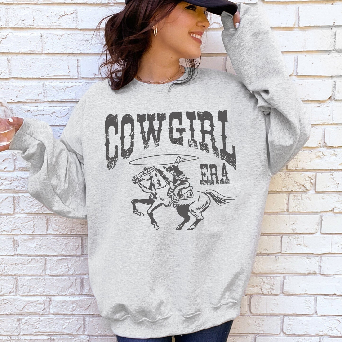 Cowgirl Era, Rodeo, Western, Country, Horse Sweatshirt