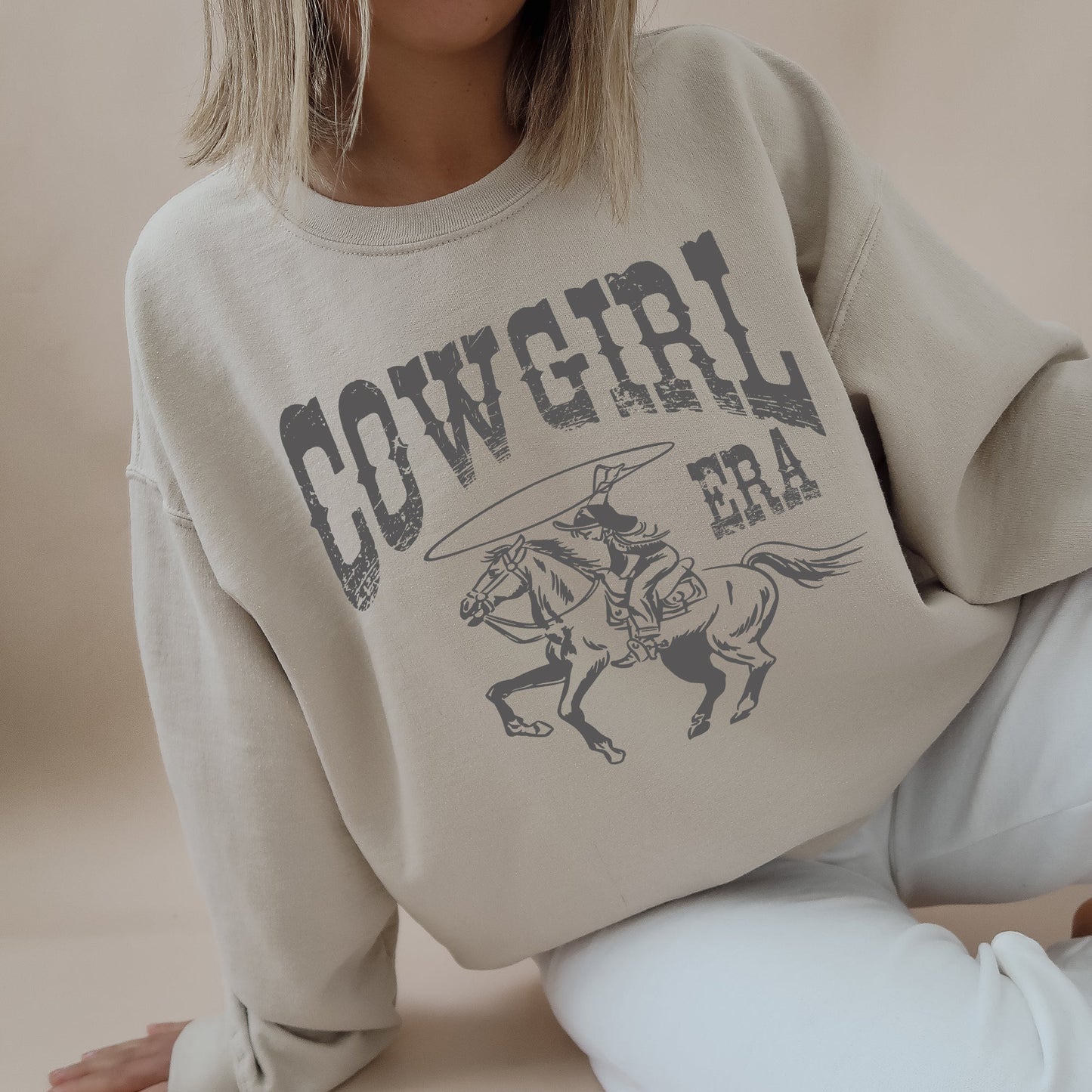 Cowgirl Era, Rodeo, Western, Country, Horse Sweatshirt