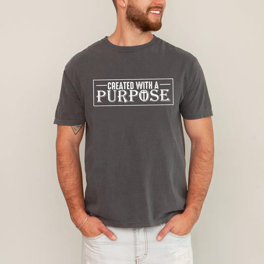 Created With A Purpose, Faith, Christian, Jesus, Gospel, Religious Tshirt Comfort Colors T-Shirt