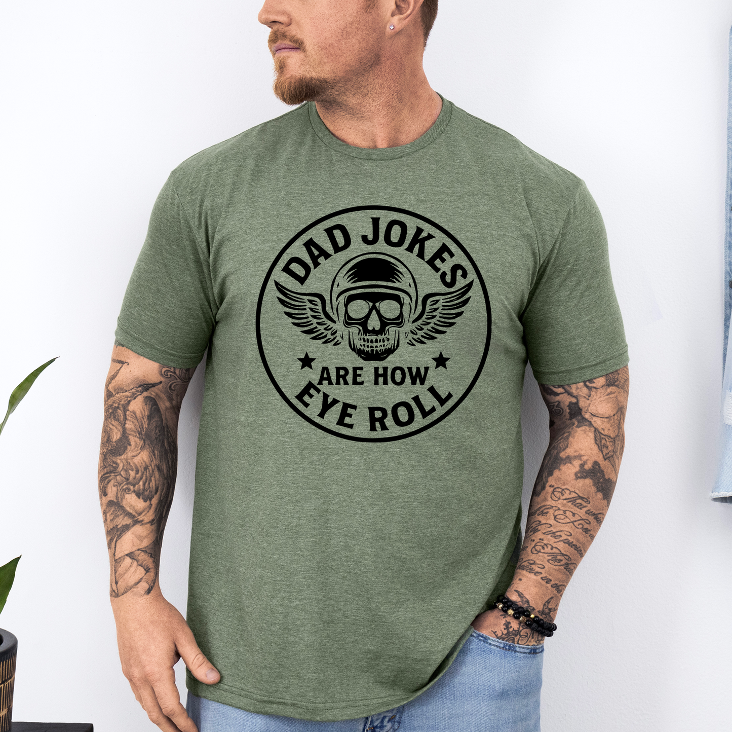 Dad Jokes Are How Eye Roll, Funny, Father's Day, Husband, Guy Gift, Brother, Soft Style T-Shirt