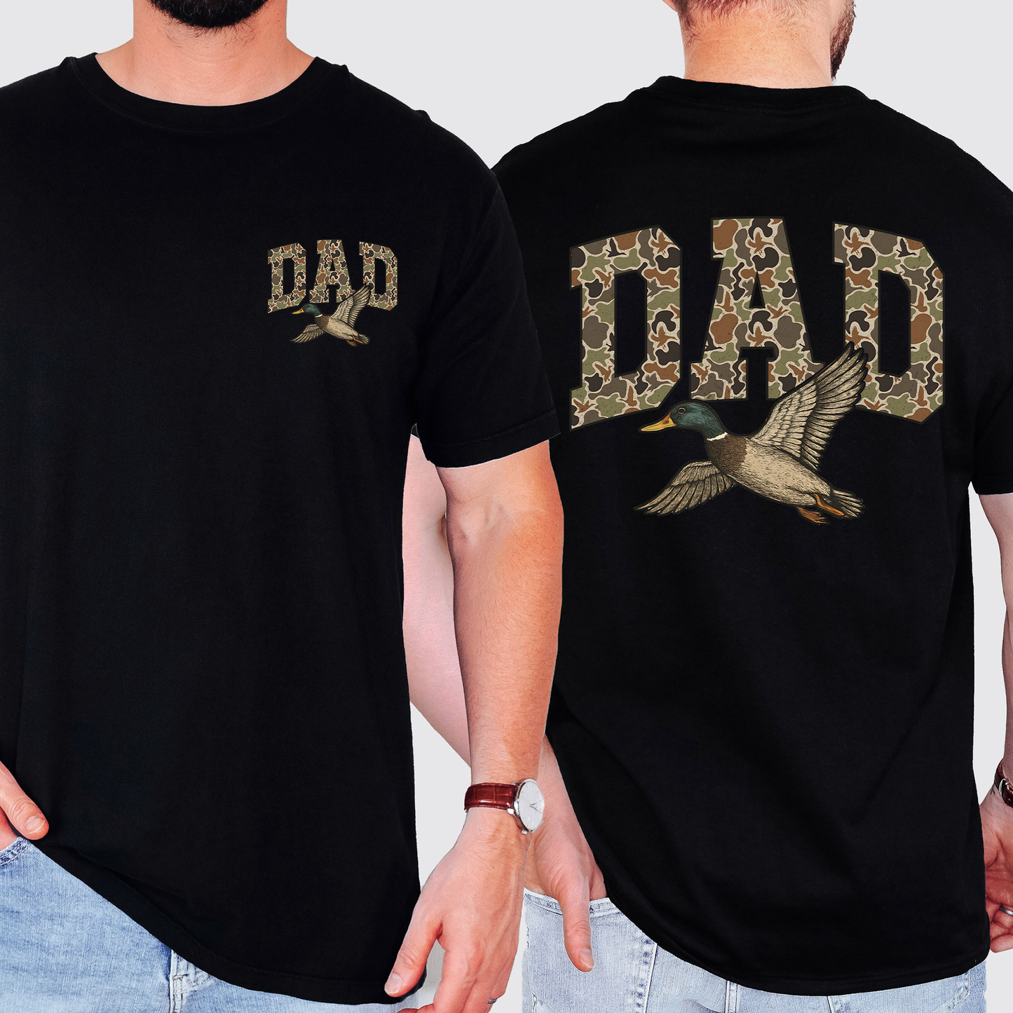 Dad, Camo, Camouflage, Duck, Father's Day, Husband, Guy Gift, Old School, Comfort Colors T-Shirt