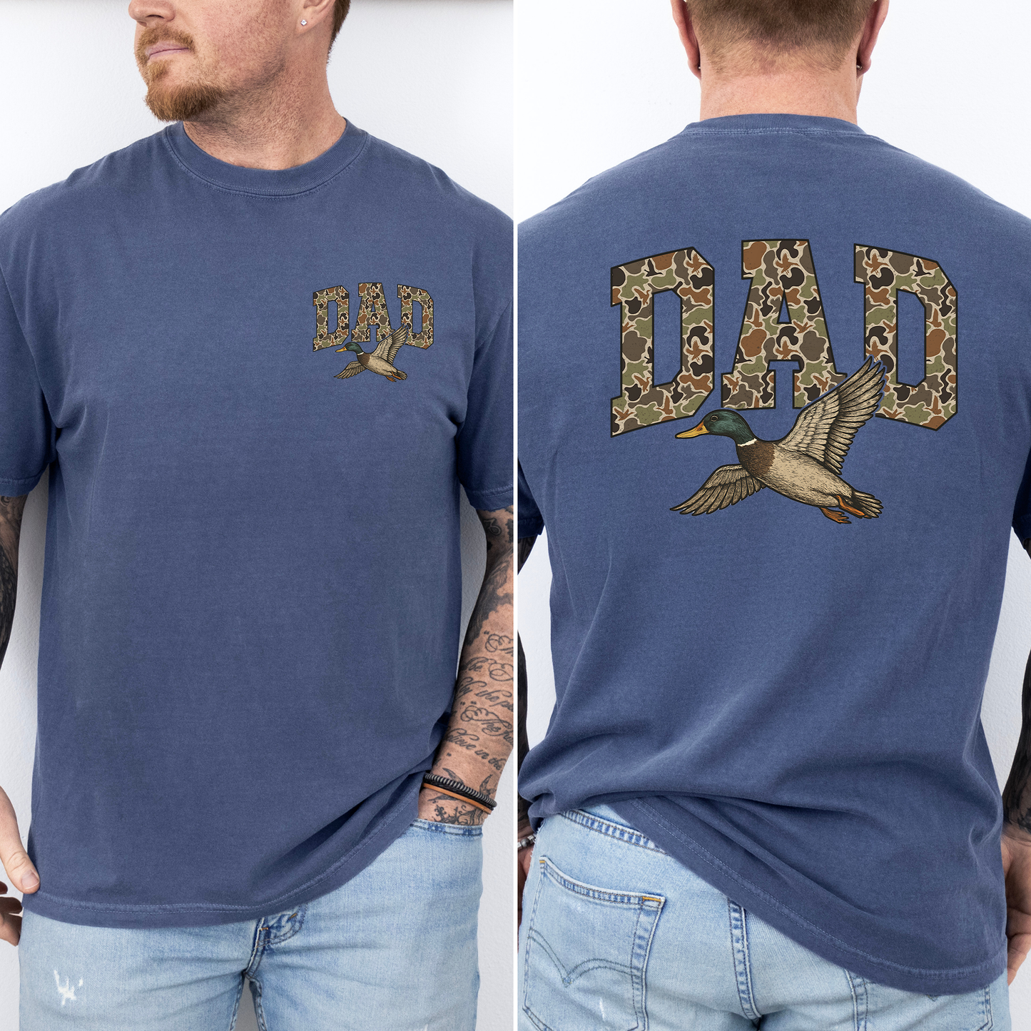 Dad, Camo, Camouflage, Duck, Father's Day, Husband, Guy Gift, Old School, Comfort Colors T-Shirt