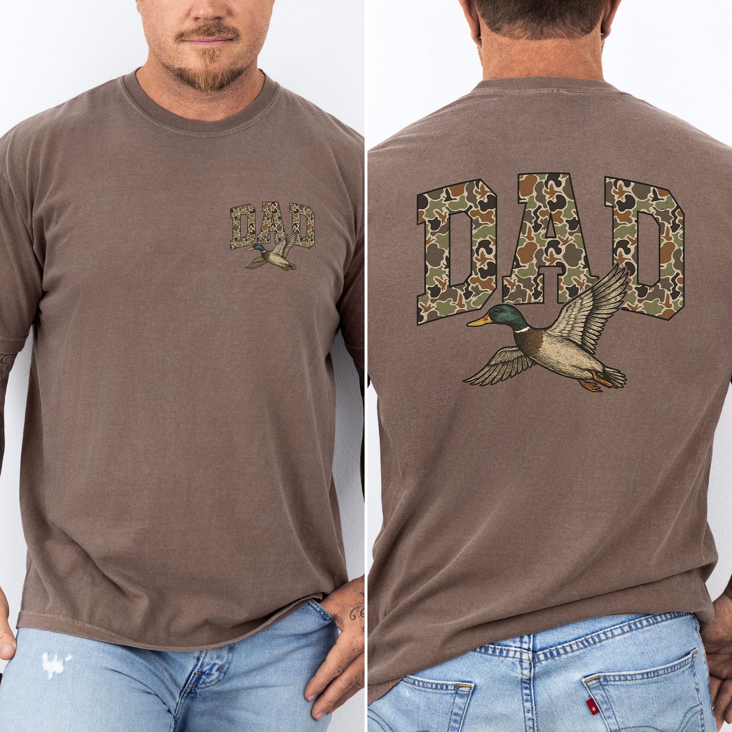Dad, Camo, Camouflage, Duck, Father's Day, Husband, Guy Gift, Old School, Comfort Colors T-Shirt