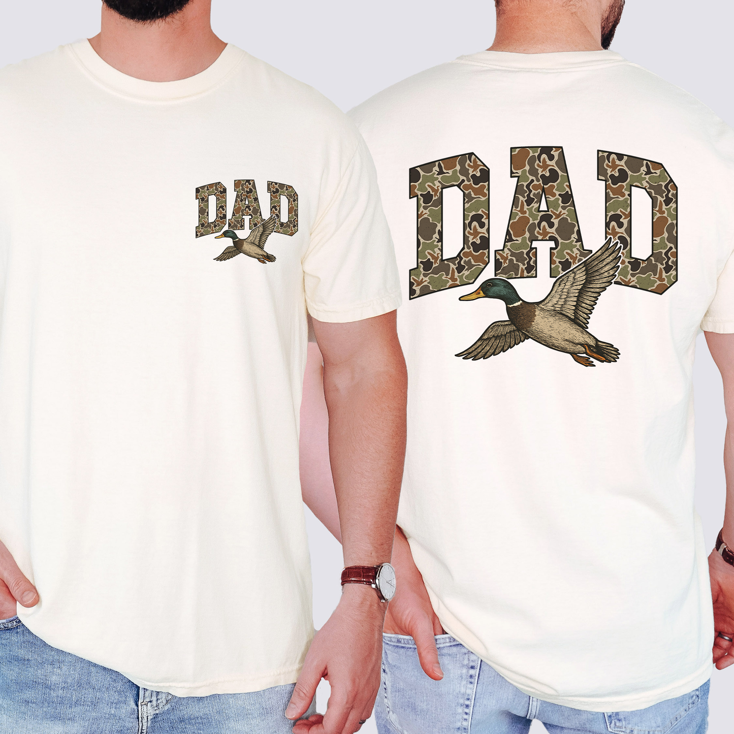 Dad, Camo, Camouflage, Duck, Father's Day, Husband, Guy Gift, Old School, Comfort Colors T-Shirt