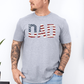 Dad, Patriotic, American Flag, Stars Stripes, Father's Day, Fourth of July, USA, Soft Style T-Shirt
