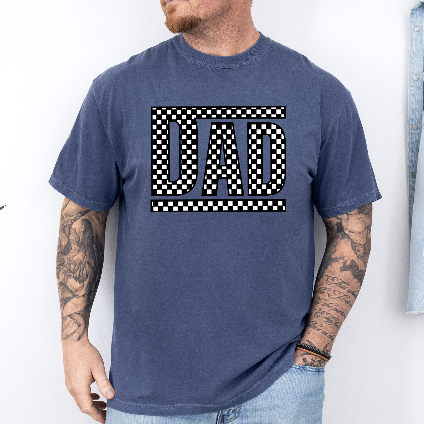 Dad, Retro Checkered, Father's Day, Boyfriend, Husband, Brother, Guy Gift, Comfort Colors T-Shirt