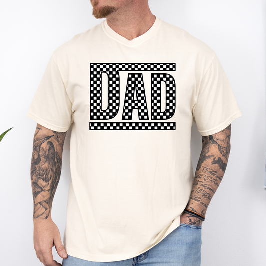 Dad, Retro Checkered, Father's Day, Boyfriend, Husband, Brother, Guy Gift, Comfort Colors T-Shirt