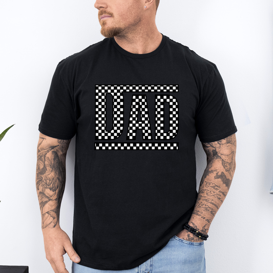 Dad, Retro Checkered, Father's Day, Boyfriend, Husband, Brother, Guy Gift, Soft Style T-Shirt
