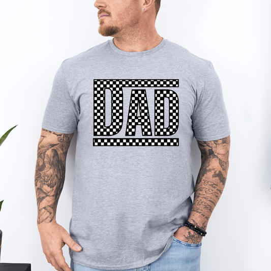Dad, Retro Checkered, Father's Day, Boyfriend, Husband, Brother, Guy Gift, Soft Style T-Shirt