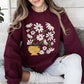 Daisies, Retro Floral Design Sweatshirt