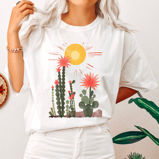 Desert Cactus, Sun Succulent, Western, Plants, Tshirt Comfort Colors T-Shirt