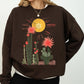 Desert Cactus, Sun Succulent, Western, Plants, Sweatshirt