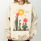 Desert Cactus, Sun Succulent, Western, Plants, Sweatshirt