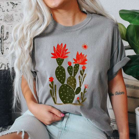 Desert Cactus, Succulent, Country, Western, Plants, Tshirt Comfort Colors T-Shirt