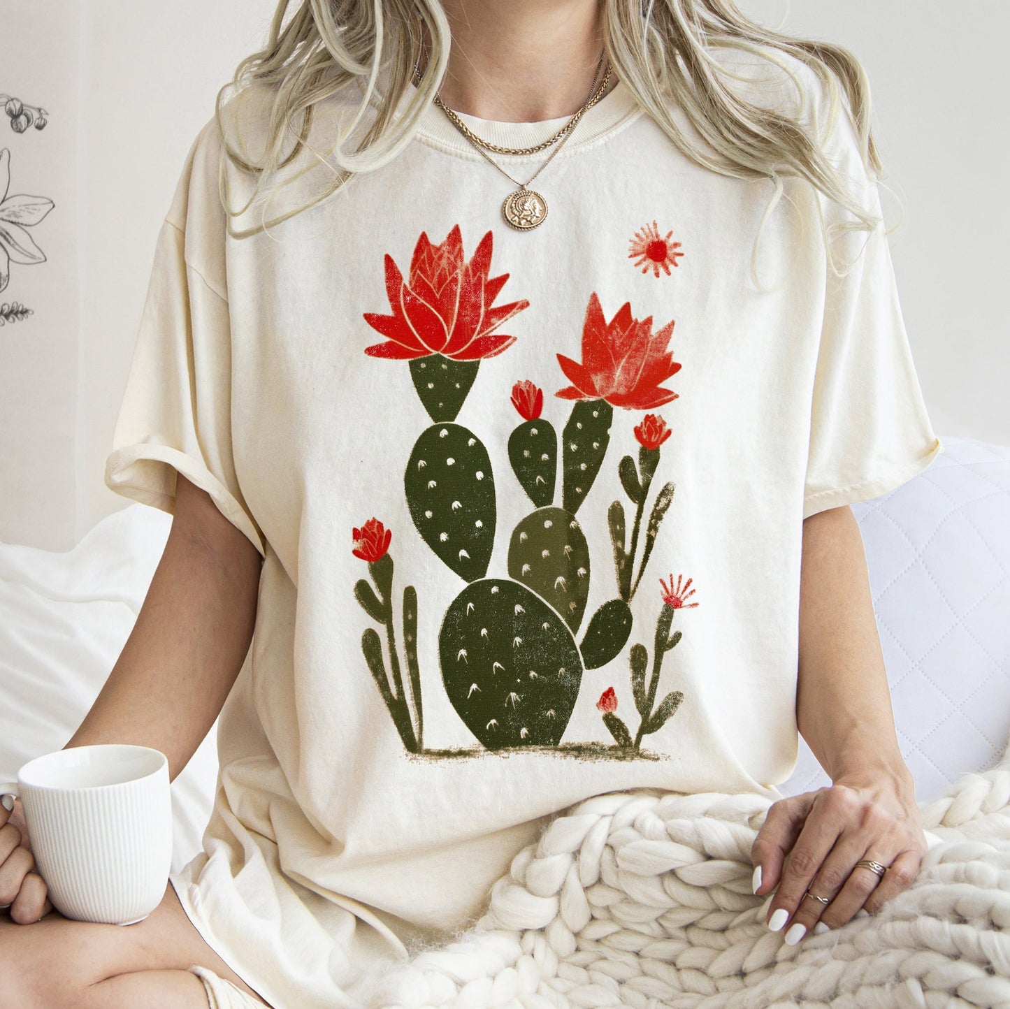Desert Cactus, Succulent, Country, Western, Plants, Tshirt Comfort Colors T-Shirt