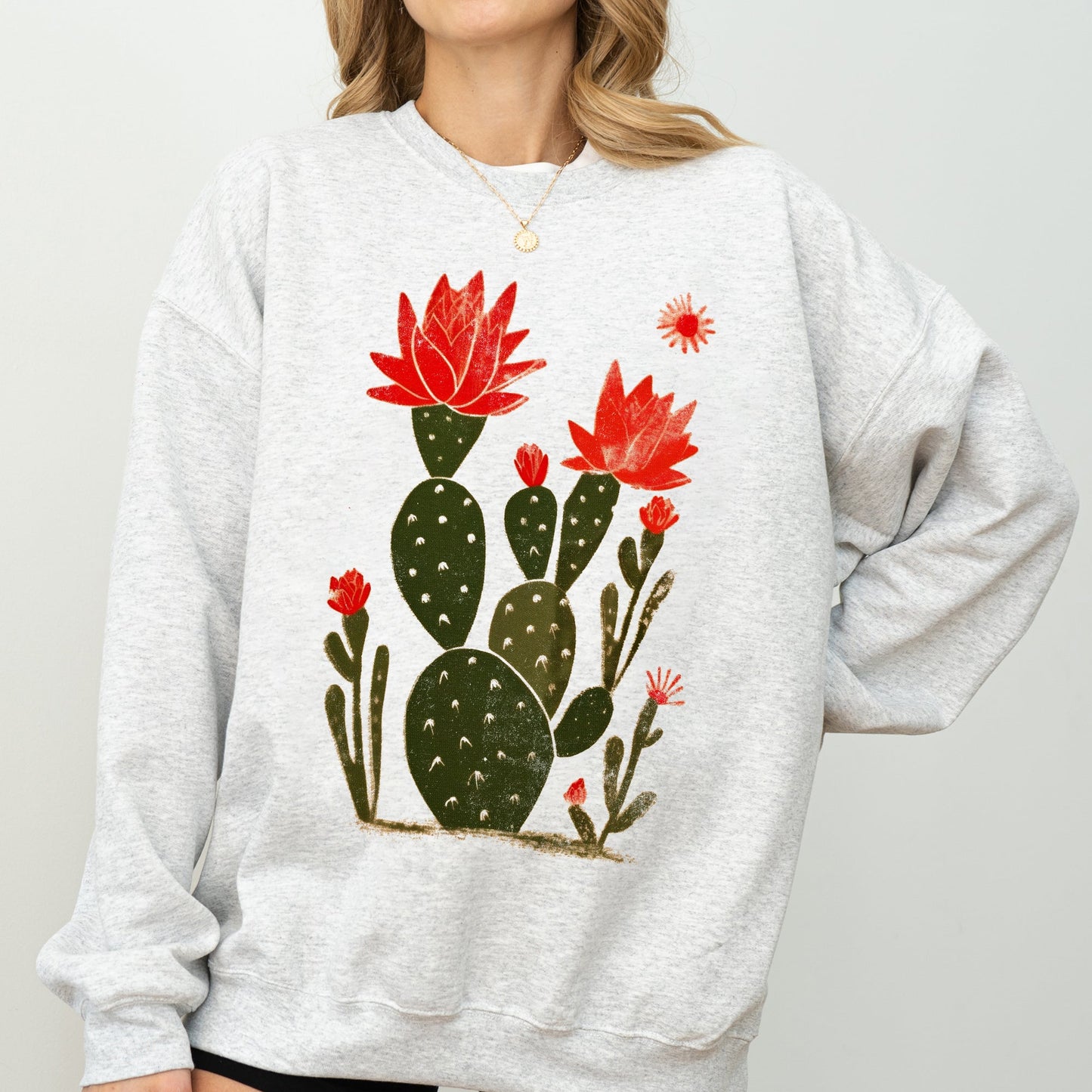 Desert Cactus, Succulent, Country, Western Plants Sweatshirt