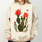 Desert Cactus, Succulent, Country, Western Plants Sweatshirt