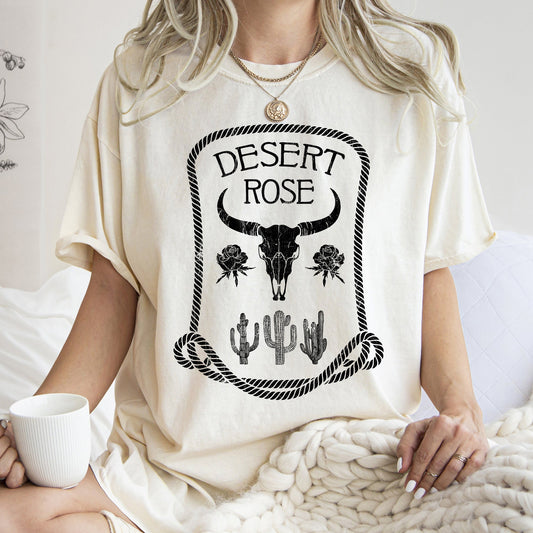 Desert Rose, Western, Country, Cowgirl, Cowboy, Tshirt Comfort Colors T-Shirt