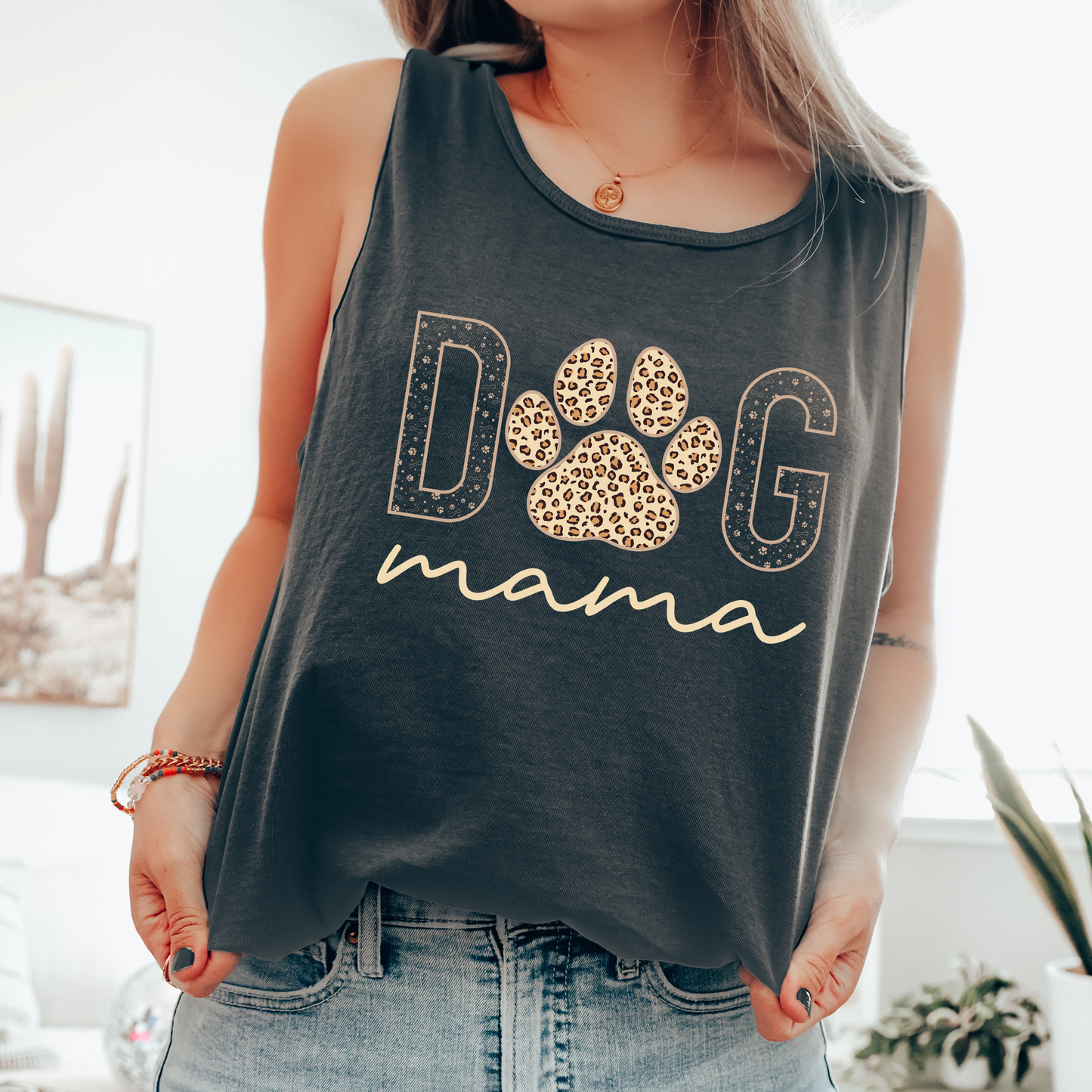 Dog Mama, Mom, Pets Comfort Colors Tank Top