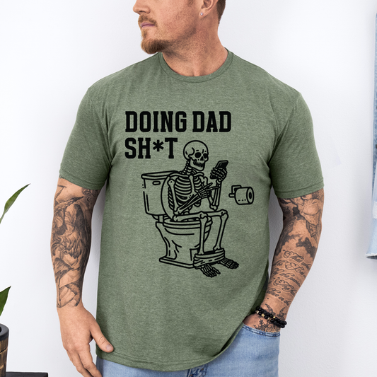 Doing Dad Shit, Skeleton, Funny, Father's Day, Husband, Guy Gift, Brother, Soft Style T-Shirt