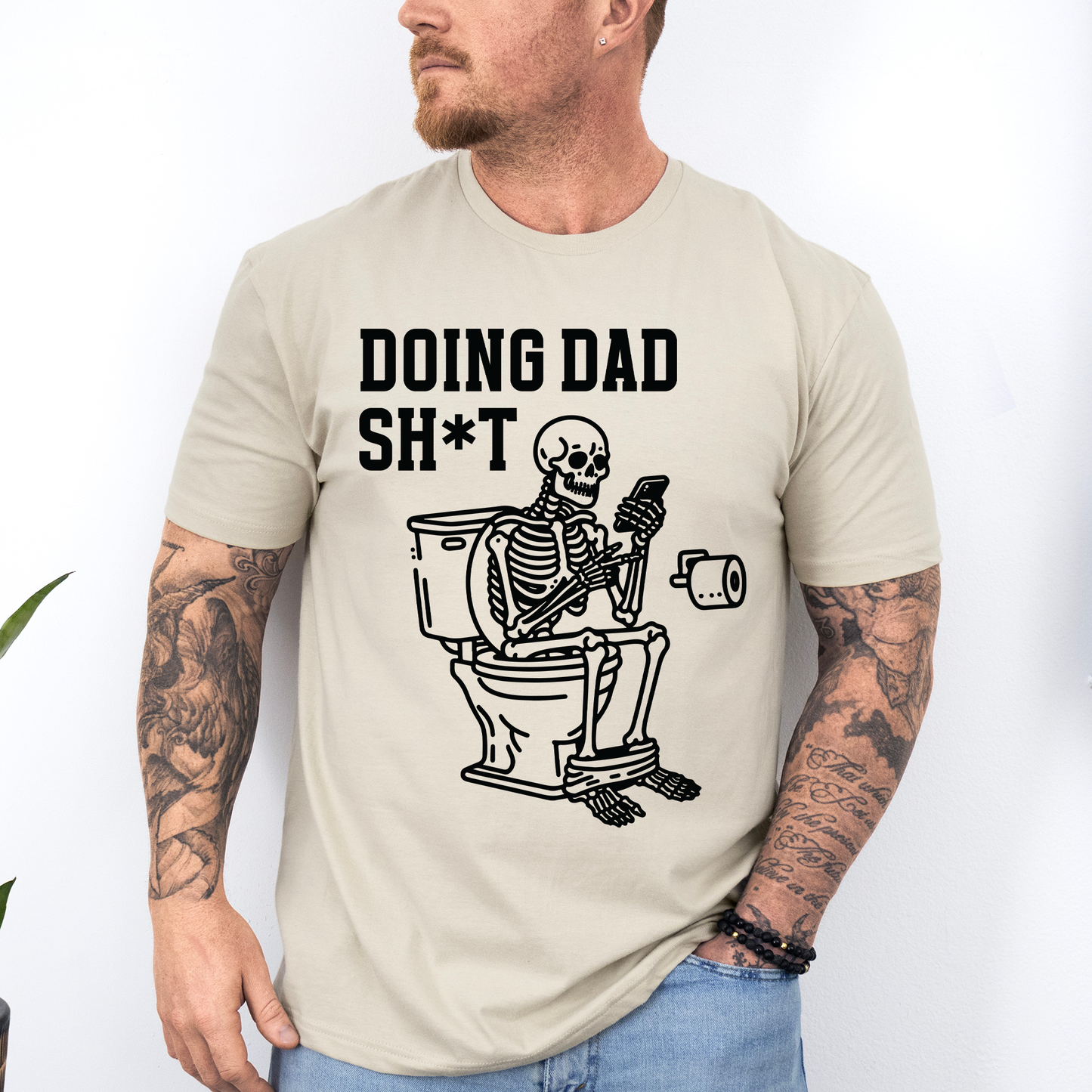 Doing Dad Shit, Skeleton, Funny, Father's Day, Husband, Guy Gift, Brother, Soft Style T-Shirt