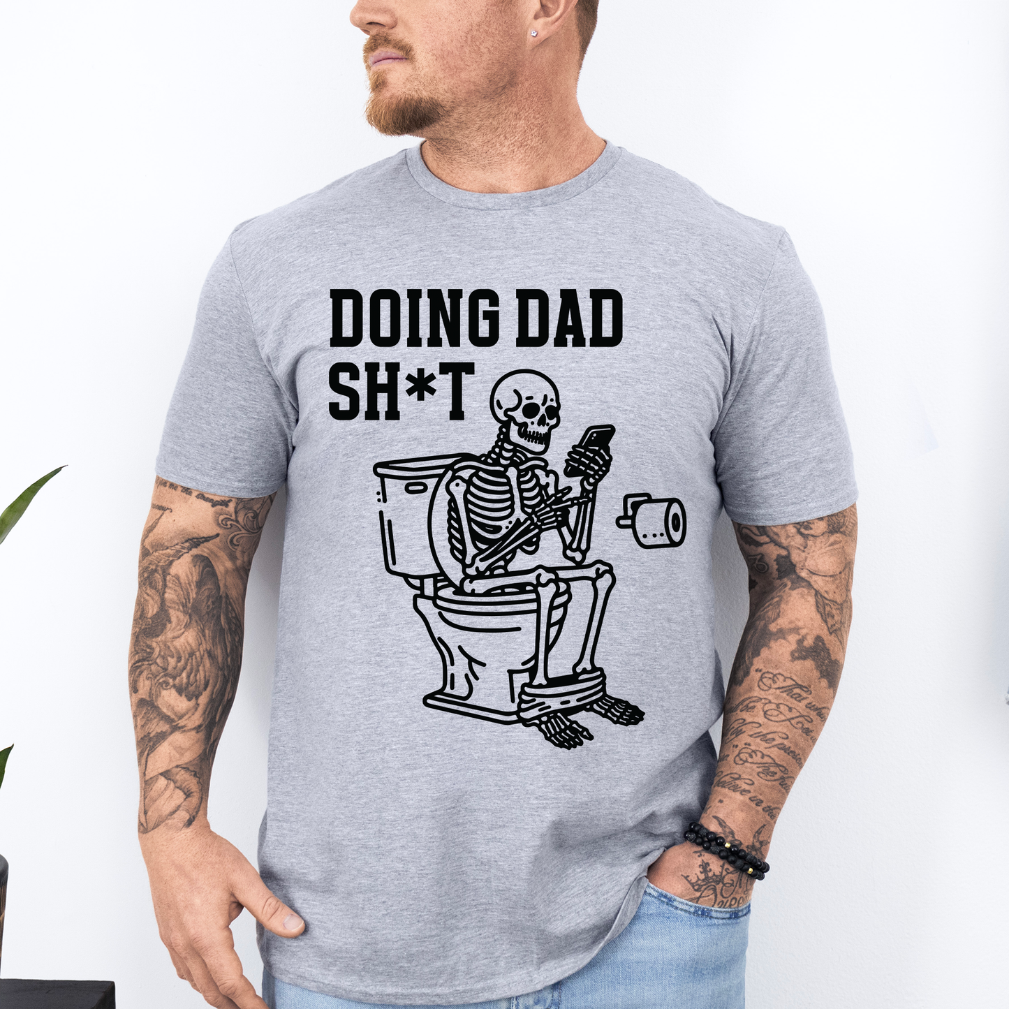 Doing Dad Shit, Skeleton, Funny, Father's Day, Husband, Guy Gift, Brother, Soft Style T-Shirt