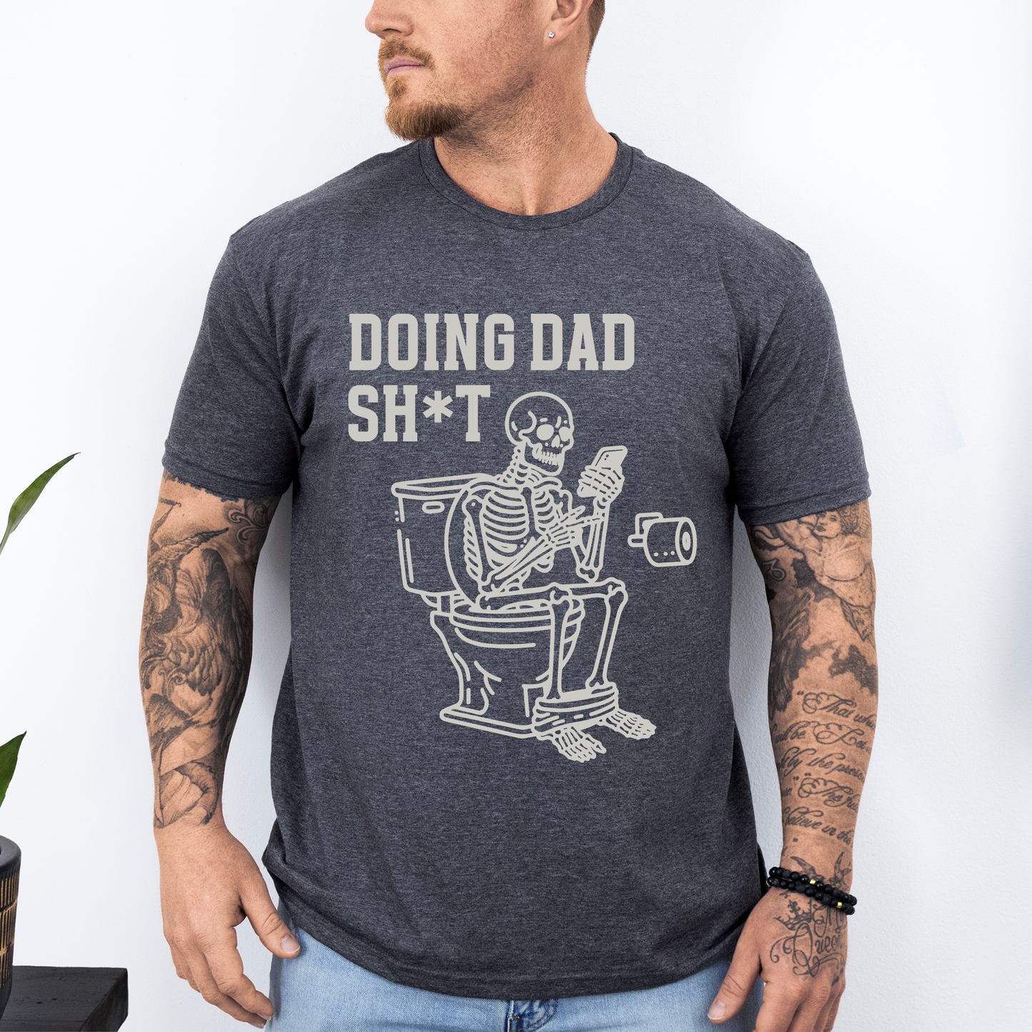Doing Dad Shit, Skeleton, Funny, Father's Day, Husband, Guy Gift, Brother, Soft Style T-Shirt
