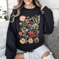 Dried Wildflower Meadow, Nature, Floral, Pressed Leaves Sweatshirt