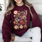 Dried Wildflower Meadow, Nature, Floral, Pressed Leaves Sweatshirt