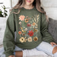 Dried Wildflower Meadow, Nature, Floral, Pressed Leaves Sweatshirt