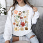 Dried Wildflower Meadow, Nature, Floral, Pressed Leaves Sweatshirt