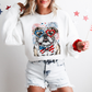 English Bulldog Patriotic Dog, USA, America, Pet Lover, 4th of July Sweatshirt