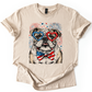 English Bulldog Patriotic Dog, USA, America, Pet Lover, 4th of July, Soft Style T-Shirt