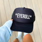 Eyeroll, Sassy, Funny, Black Snapback Trucker Hat