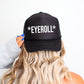 Eyeroll, Sassy, Funny, Black Snapback Trucker Hat