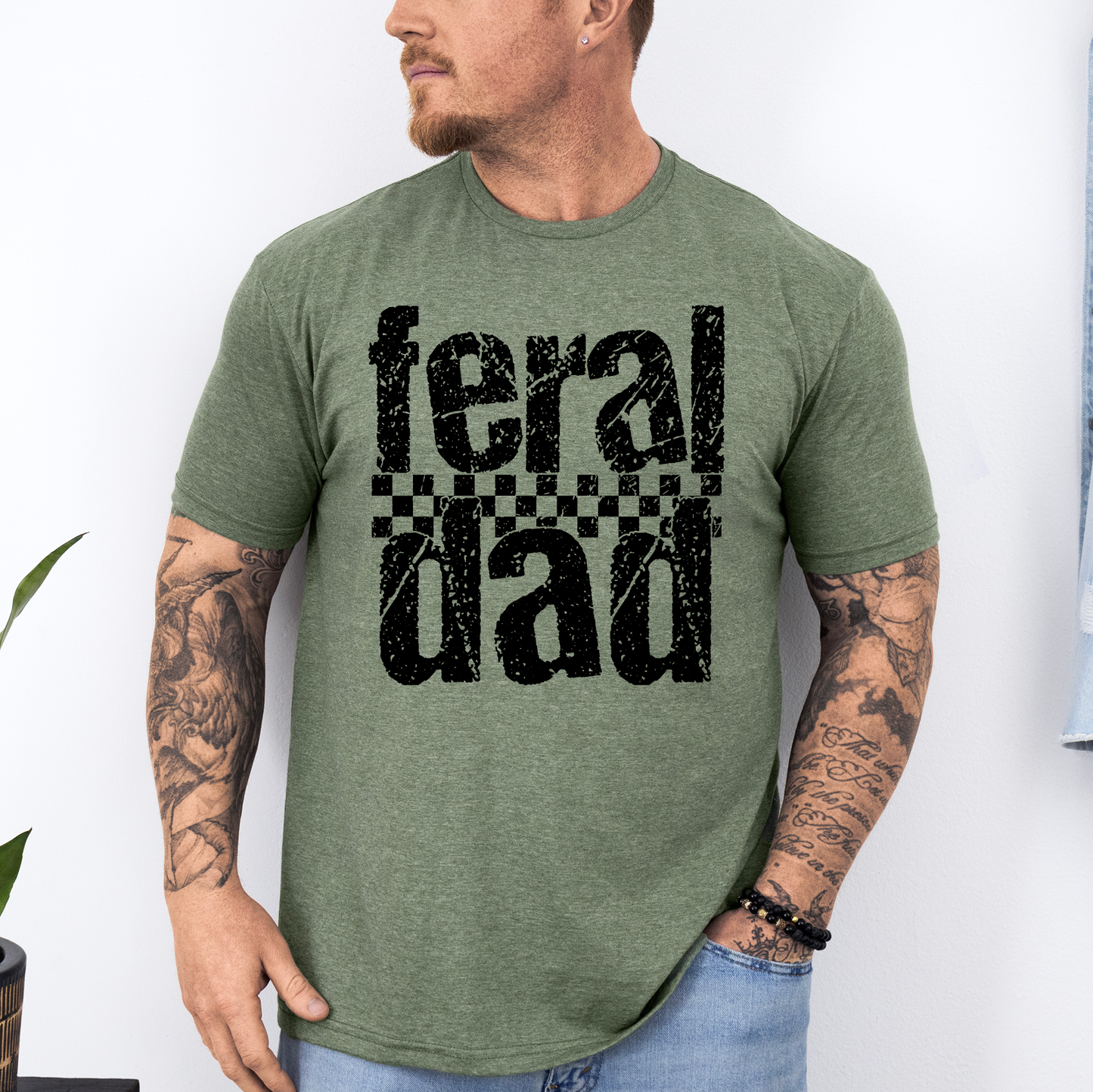 Feral Dad, Funny, Father's Day, Husband, Brother, Guy Gift, Soft Style T-Shirt