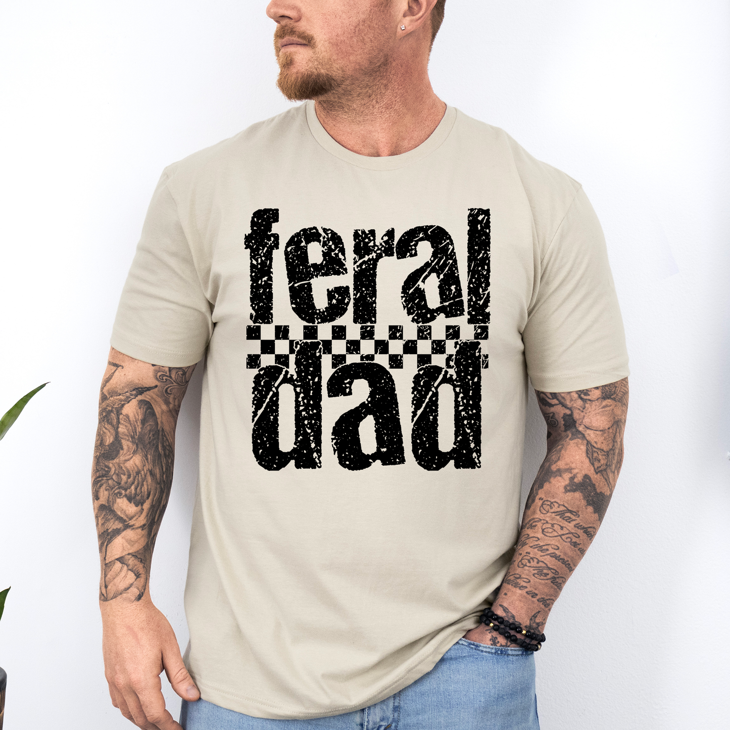Feral Dad, Funny, Father's Day, Husband, Brother, Guy Gift, Soft Style T-Shirt