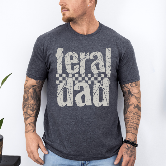 Feral Dad, Funny, Father's Day, Husband, Brother, Guy Gift, Soft Style T-Shirt