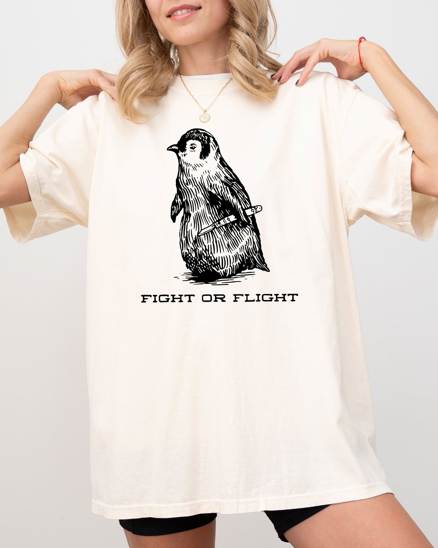 Fight For Flight, Penguin, Funny, Aesthetic, Meme, Trendy, Bird Shirt Comfort Colors T-Shirt