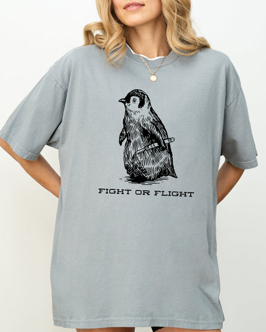 Fight For Flight, Penguin, Funny, Aesthetic, Meme, Trendy, Bird Shirt Comfort Colors T-Shirt