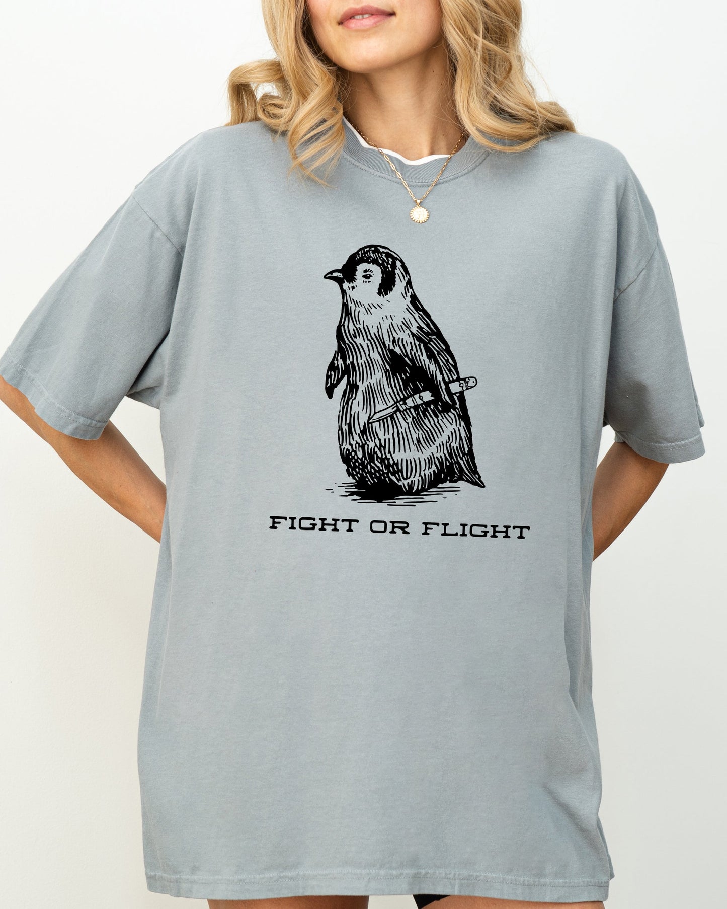 Fight For Flight, Penguin, Funny, Aesthetic, Meme, Trendy, Bird Shirt Comfort Colors T-Shirt