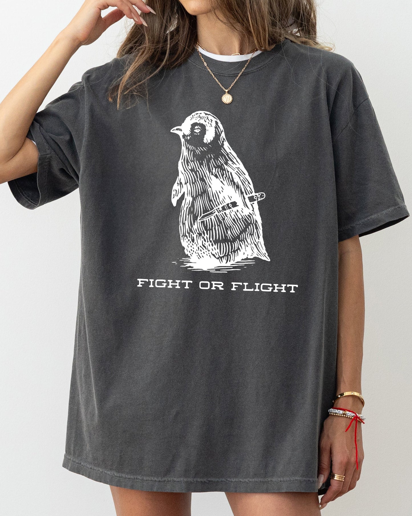 Fight For Flight, Penguin, Funny, Aesthetic, Meme, Trendy, Bird Shirt Comfort Colors T-Shirt
