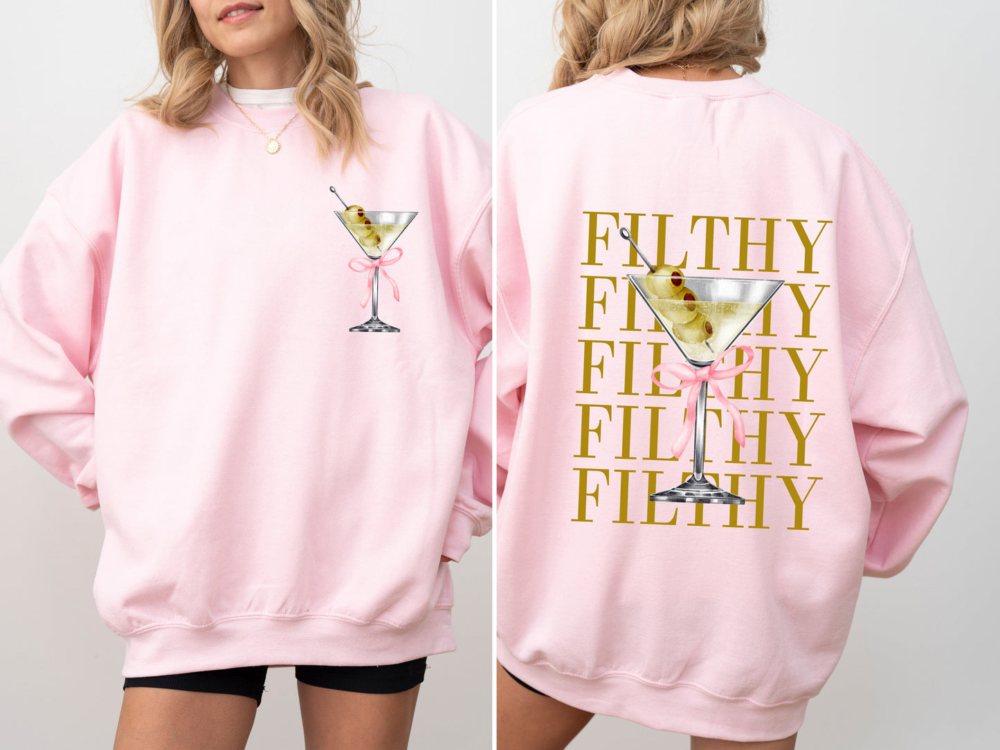 Filthy Martini, Dirty, Drink, Olive, Alcohol, Gin, Vodka Sweatshirt