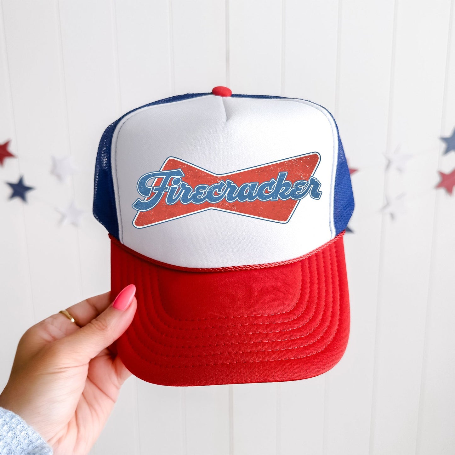 Firecracker, Patriotic, Snapback Trucker Hat