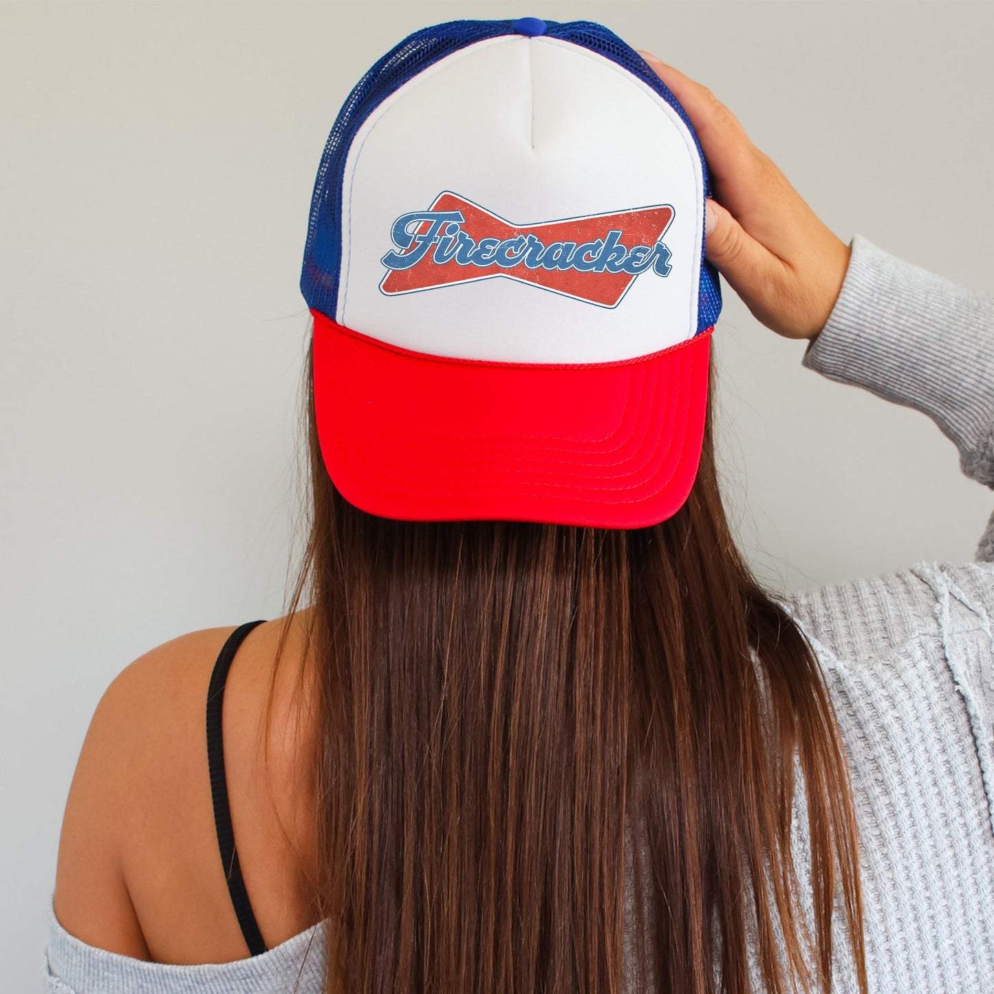Firecracker, Patriotic, Snapback Trucker Hat
