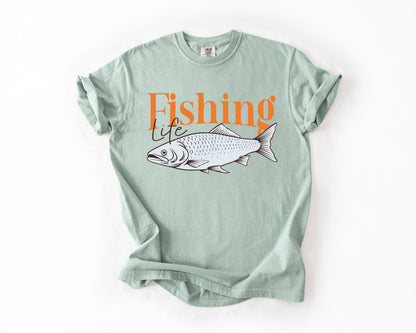 Fishing Life, Boat, Lake Life, Sea Life, Camping, Outdoor, Nature, Travel, Comfort Colors T-Shirt